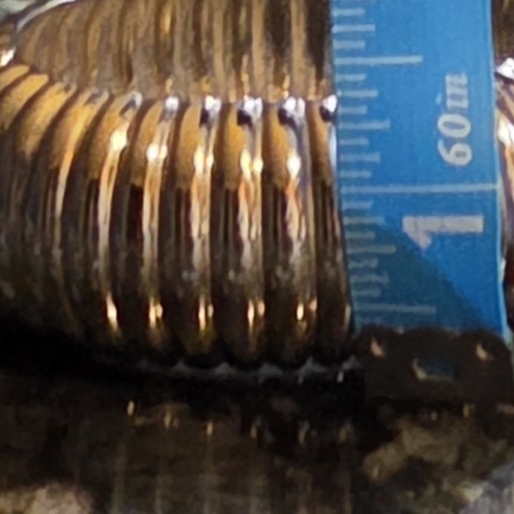 Silver Ribbed Bangle Bracelet - Picture 2 of 5